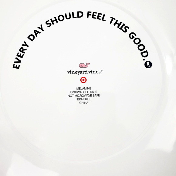 Vineyard Vines "Whales Melamine" Plates & Napkin Set 4 Piece Target Exclusive - Picture 5 of 9